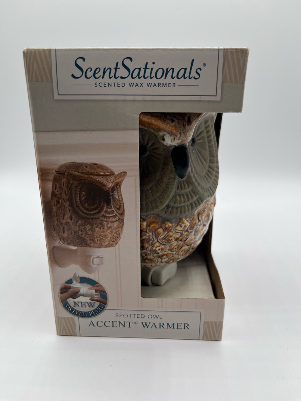 Ceramic  Owl  Accent Wax Scent Warmer - - New